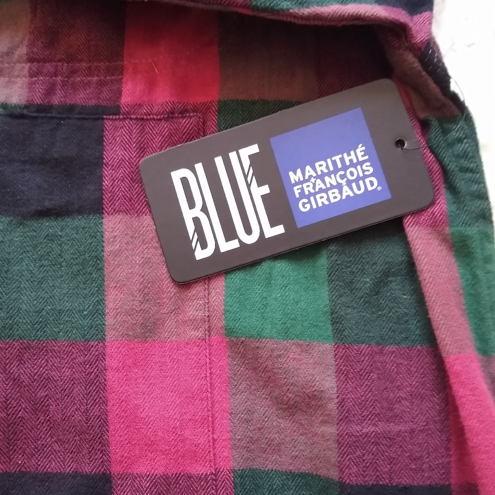 Marithe Girbaud Francois NWT Buffalo Check Flannel - Picture 13 of 13